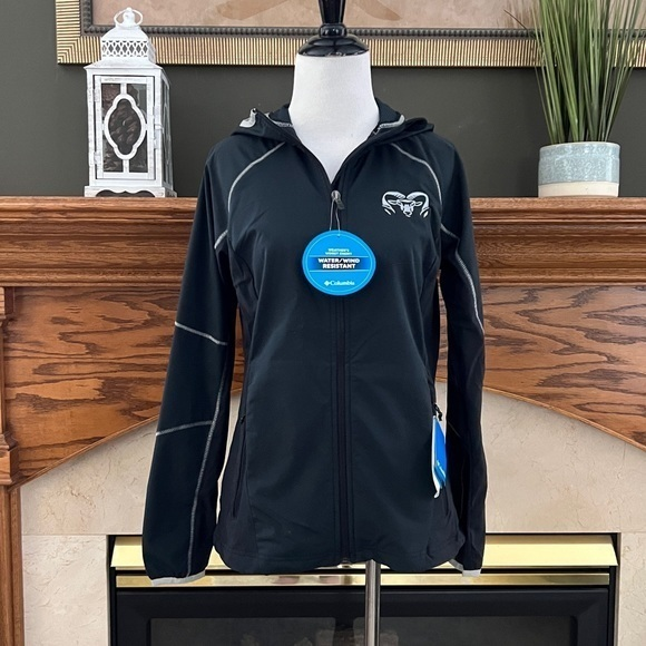 NEW Columbia Women's Black Lightweight Hooded Sweet as Softshell‎ Jacket Sz. S - Picture 1 of 16